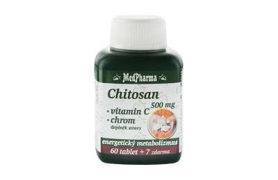 MEDPHARMA Chitosan 500 mg + Vitamin C + chrom, 67 tbl.